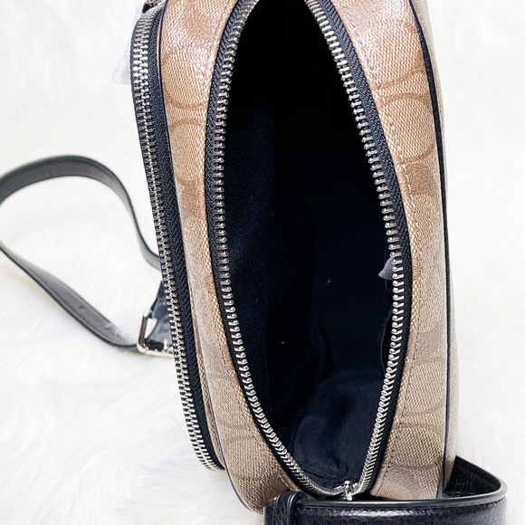 COURT CROSSBODY IN SIGNATURE CANVAS WITH COACH PATCH SV/KHAKI/BLACK - Picture 3 of 4